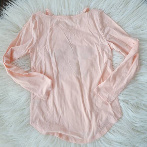 NWOT The Children's Place Embellished Long Sleeve Tee Pink Star Large - Picture 2 of 7